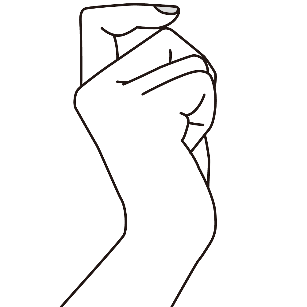 人差し指を出して軽く握った手 Otete Picture