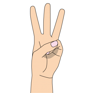 3本指の手