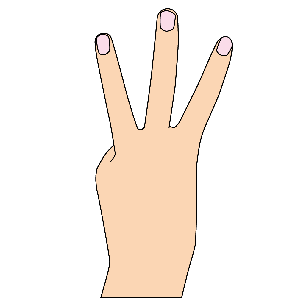 3本指の手